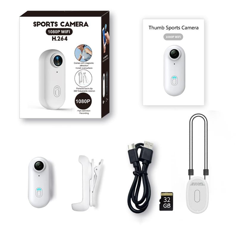 NUISK Tiny Thumb Camera: 128GB, 4K POV Video, Magnetic Mount