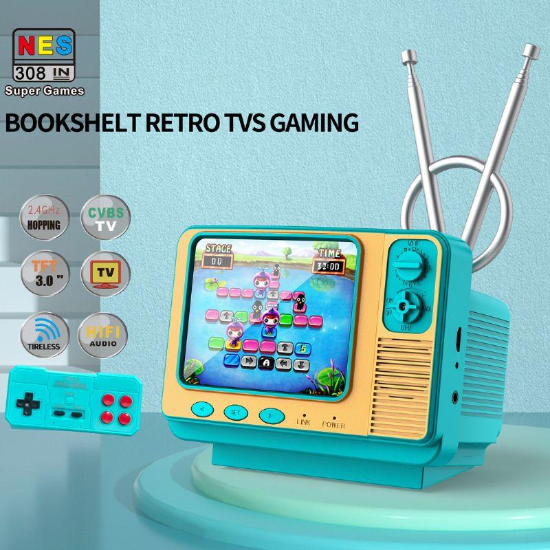 GV300S Retro Game Console – 308 Classic Games, Mini TV-Style Player