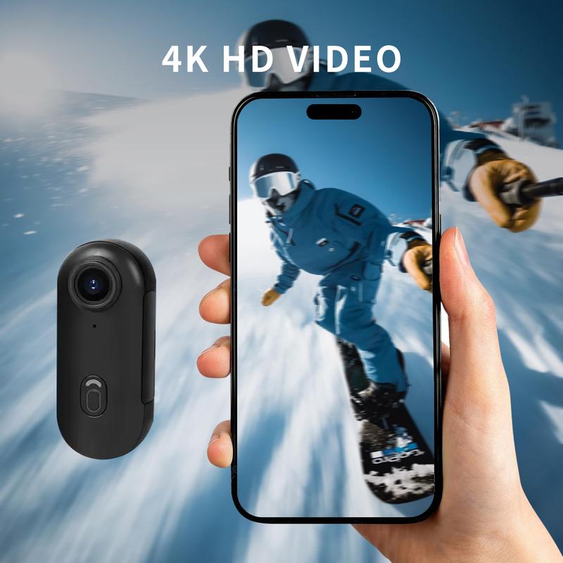 NUISK Mini-Daumenkamera: 128 GB, 4K-POV-Video, Magnethalterung